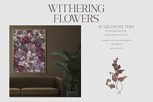 Withering Flowers. Floral Collection