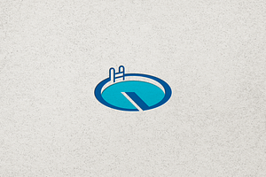 Minimalist Modern Pool Logo