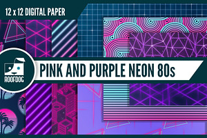 Pink And Purple 1980s Neon