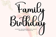 Family Birthday, a Handwritten Font by InermediaSTUDIO (Thumbnail 1 of 7)