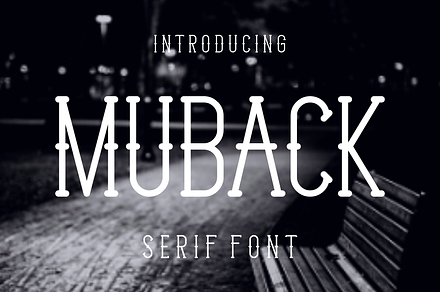 Muback, a Serif Font by lelevien
