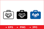Partnership Briefcase Vector Icon, a Solid Icon by Artonix (Thumbnail 1 of 2)