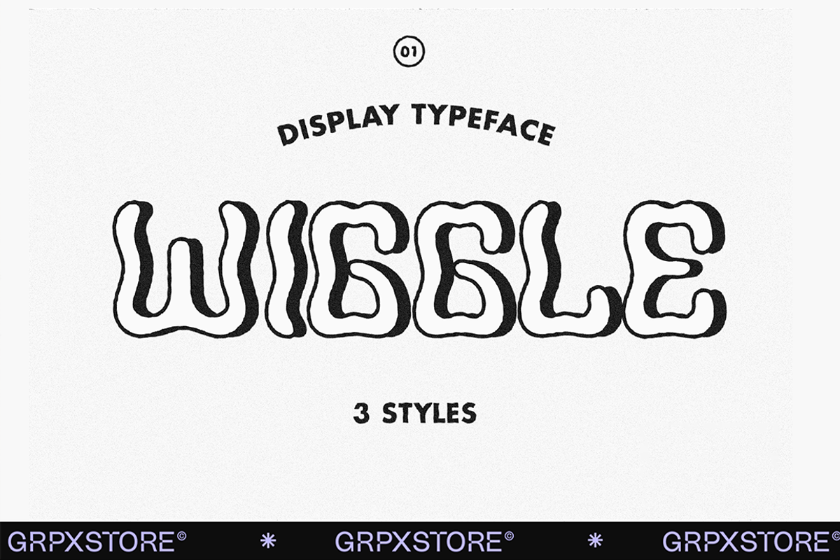 Wiggle Display Font, a Font by GRPXSTORE (Photo 1 of 4)