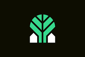 modern tree house residential logo, a Branding & Logo Template by Rasagama Studio