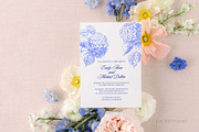 Hydrangea Wedding Invitation Set, an Invitation Template by Encre Studio (Thumbnail 4 of 7)