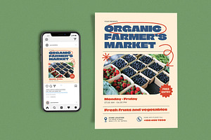 Simple Farmer Market, a Flyer Template by Me55enjah Design