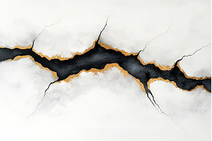Abstract black and gold geometric, an Abstract Photo by Lermont51