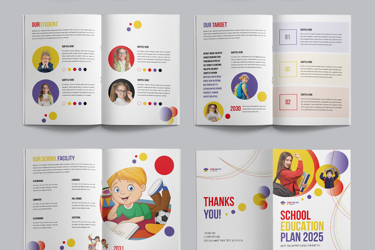 School Education Plan Brochure, a Brochure Template by ContestDesign (Photo 4 of 4)