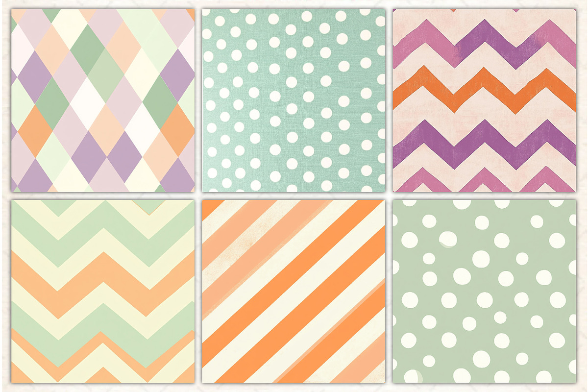 Pastel Halloween Digital Paper, a Pattern Graphic by Libby Wishes (Photo 2 of 4)