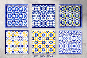 Portuguese Azulejos. Bandanas Set 1