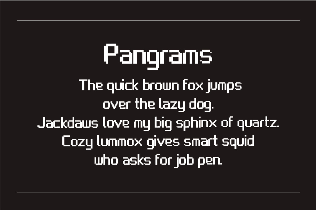Grid Hunter Pixel Font, a Sans Serif Font by JNJ Studio (Photo 7 of 10)