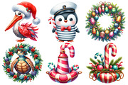 Merry Maritime Christmas Clipart, an Illustration by Pixels.Craft (Thumbnail 3 of 7)