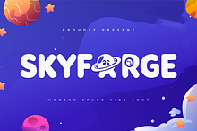 Skyforge - A Modern Space Kids Font