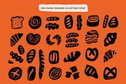 BAKERY SHAPES | HAND DRAWN CLIPART, a Decorative Illustration by Favete Art (Thumbnail 4 of 22)