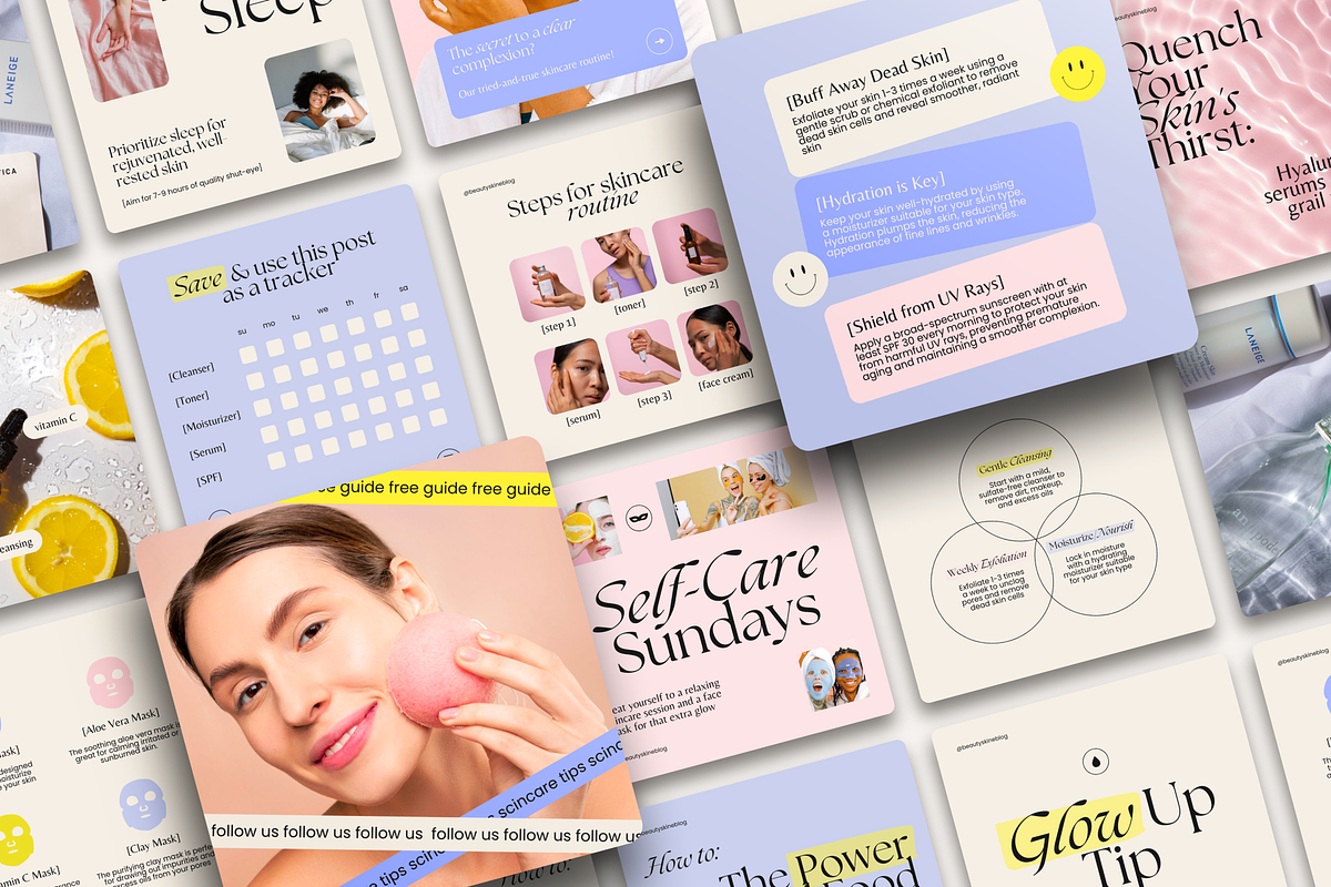 Beauty Instagram Templates – Canva, a Social Media Template by Karisma Studio (Photo 1 of 6)