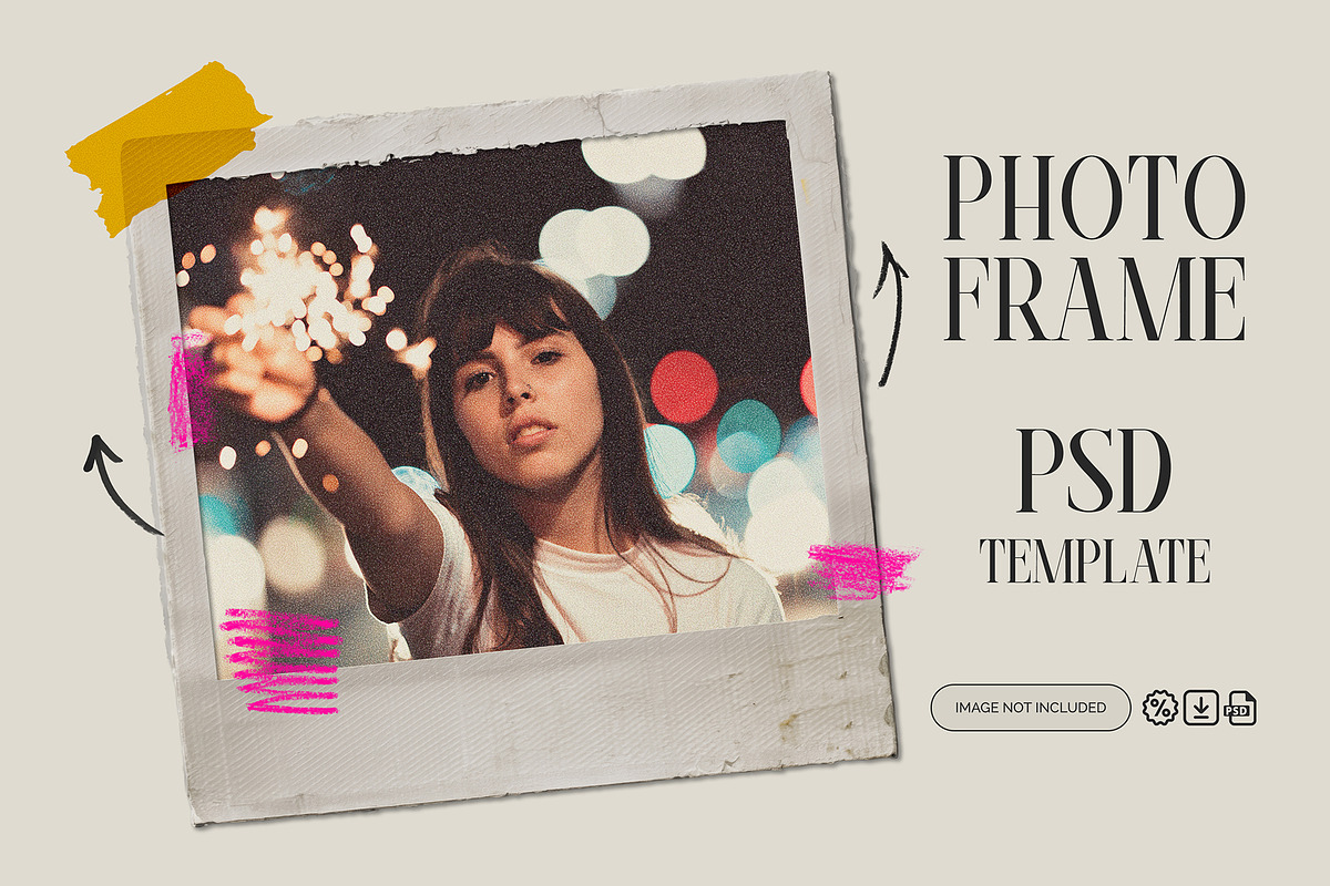 Old Photo Frame PSD Template, a Layer Style Add-On by iHemalaya (Photo 1 of 3)