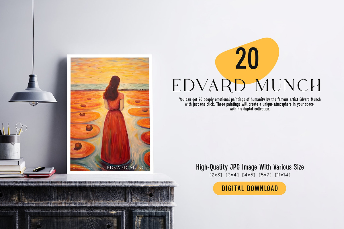 Art Print Poster Edvard Munch Style, an Object Illustration by Vibrand Studio (Photo 11 of 12)