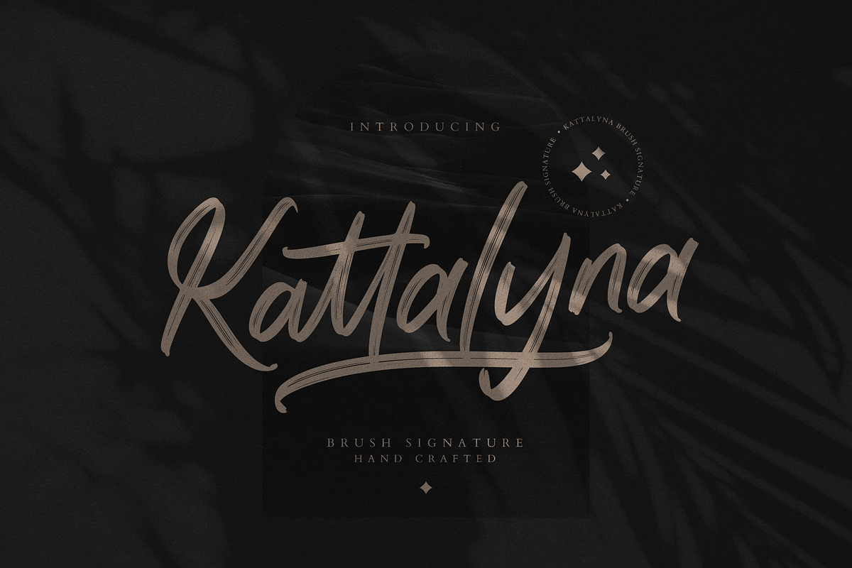 Kattalyna Brush Signature, a Script Font by Creatype Studio (Photo 1 of 9)