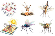 Summer Mosquitoes Clipart, an Illustration by Watercolor design (Thumbnail 5 of 5)