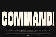 COMMAND! BOLD DISPLAY FONT!, a Sans Serif Font by deadlock studio (Thumbnail 1 of 8)