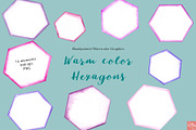 Purple Watercolor Hexagons, an Object Graphic by LittleAcornGraphics (Thumbnail 3 of 5)