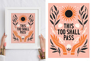 This Too Shall Pass Poster Design, a Decorative Illustration by Blue Lela Design (Thumbnail 2 of 3)