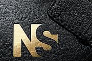 Leather Logo Mockup Black and Gold, a Branding & Logo Template by PaperMoon (Thumbnail 1 of 3)