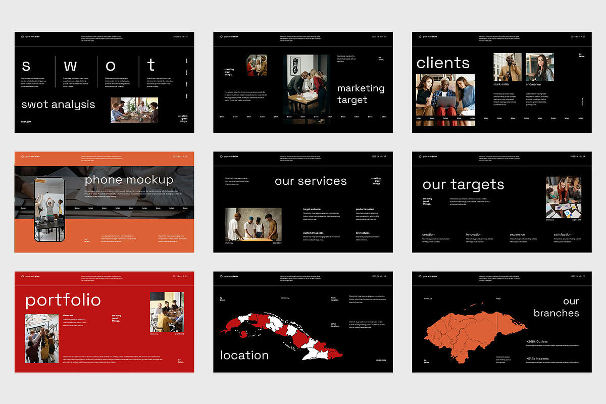 Brien Creative Business GoogleSlides, a Presentation Template by Punkl Camp (Photo 8 of 9)