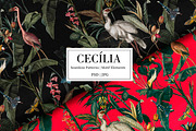 Cecília Pattern Crimson Cherry, a Wallpaper Graphic by Luiz da Rolt Grathwohl (Thumbnail 3 of 9)