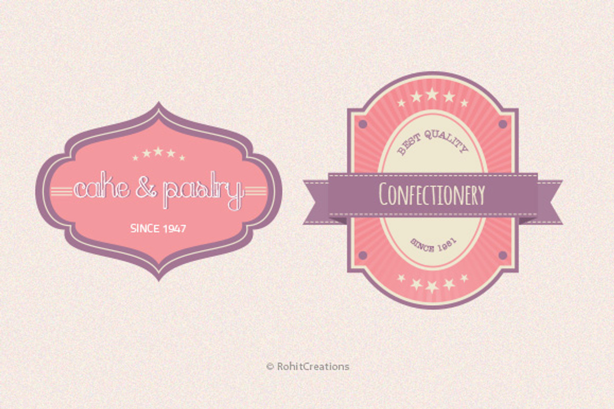 Vintage Bakery Badges preview 4