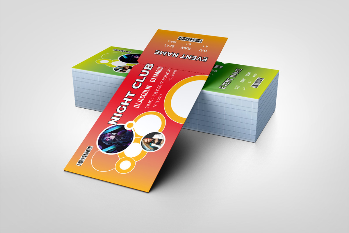 Professional Event Admission Ticket, a Card Template by BrandlyTemplate (Photo 3 of 3)