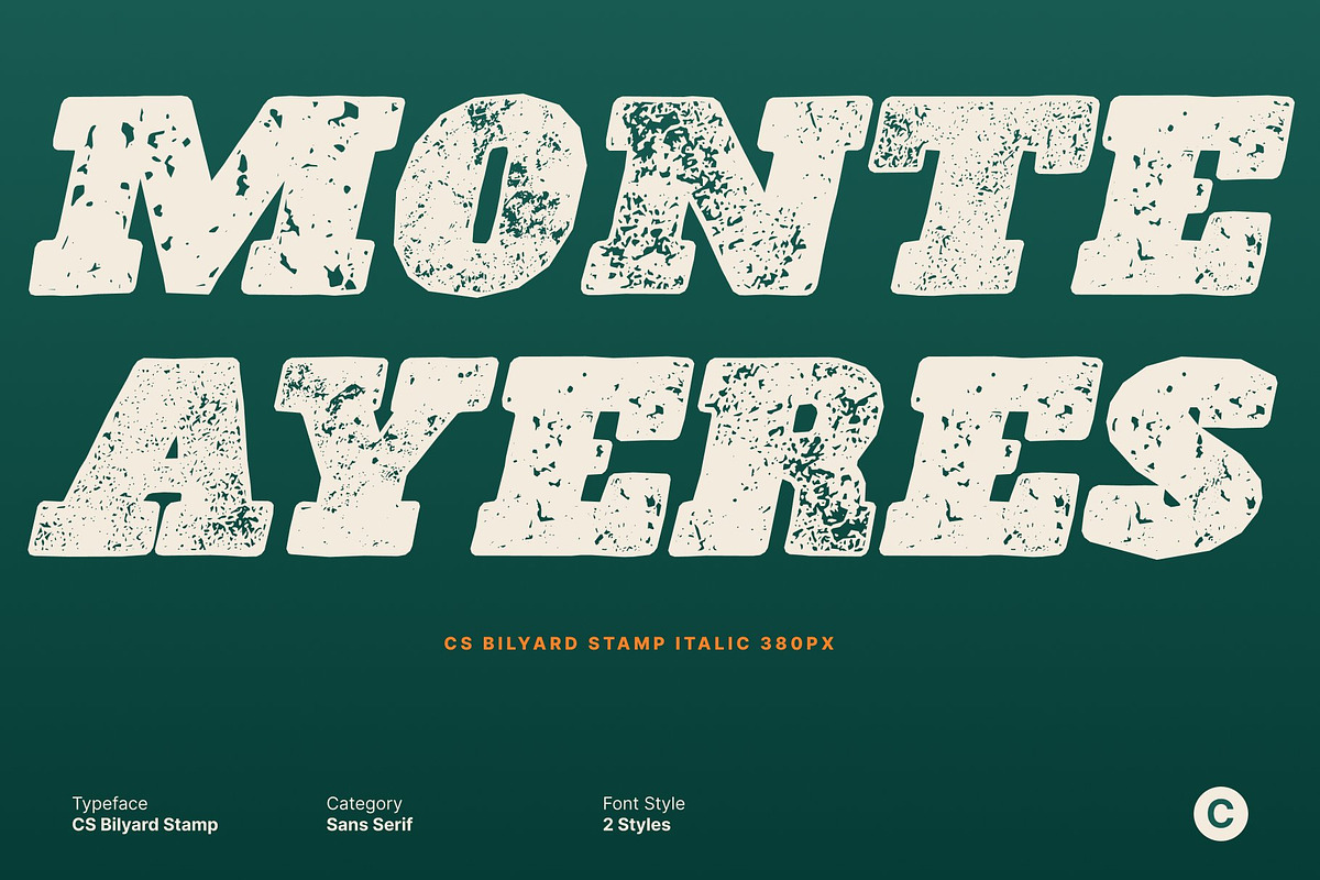 CS Bilyard Stamp, a Slab Serif Font by Craft Supply Co. (Photo 4 of 8)