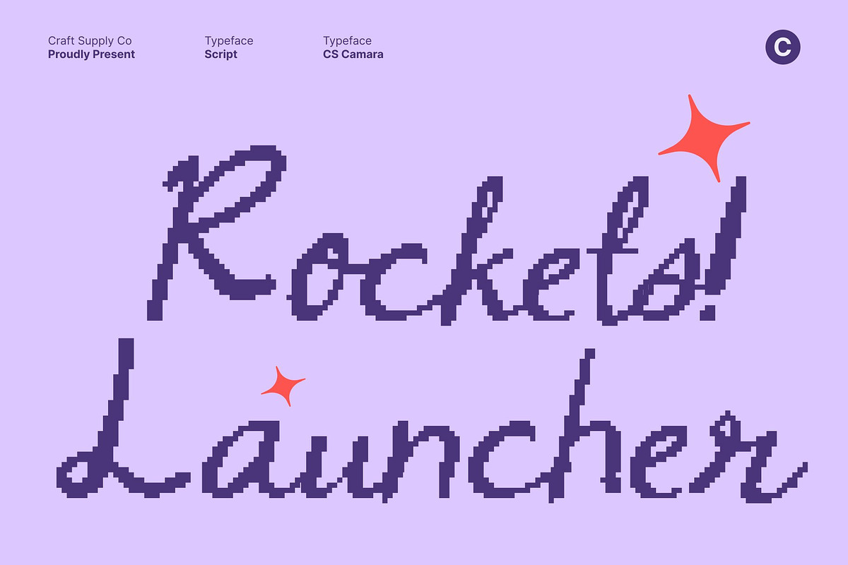 CS Willard Pixel, a Script Font by Craft Supply Co. (Photo 5 of 8)