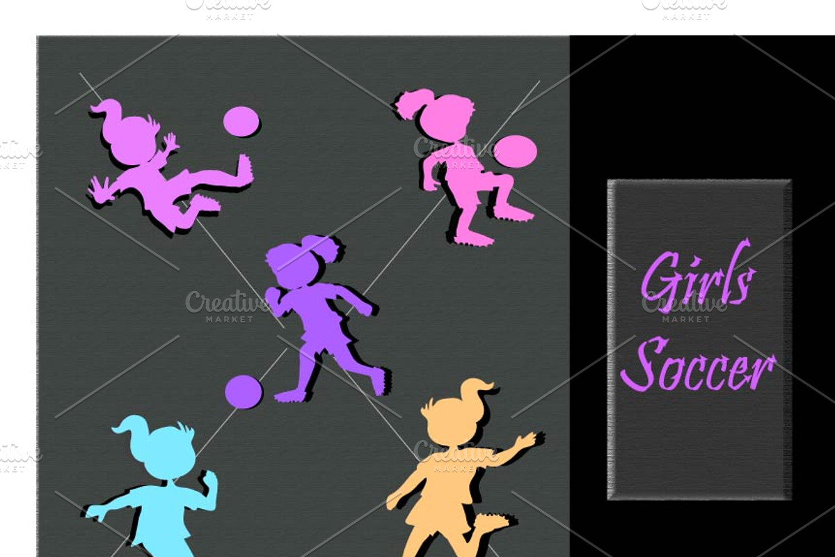 Girls Soccer, a Background Graphic by MVMG