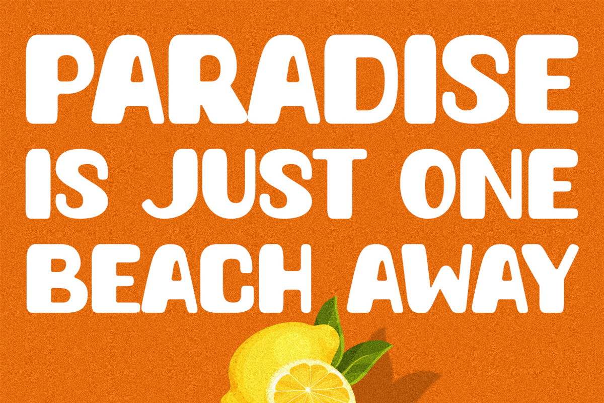 Beach Lemons - Playful Summer Font, a Handwritten Font by AQR Studio (Photo 4 of 9)