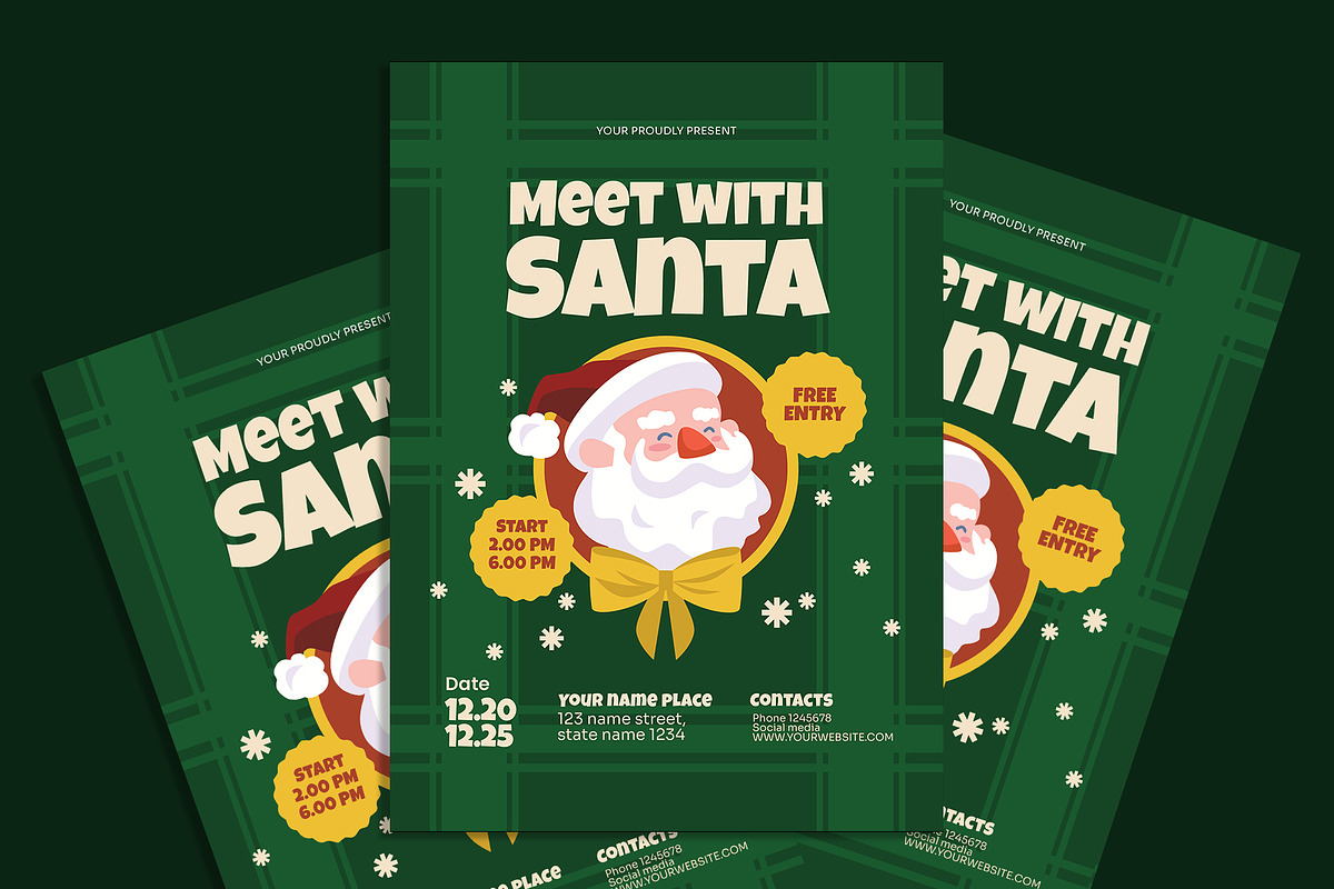 Meet with Santa flyer, a Flyer Template by AdamHasan (Photo 2 of 3)