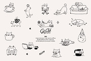 Cat Life: Coffee Edition, an Animal Illustration by dicreate (Thumbnail 3 of 12)