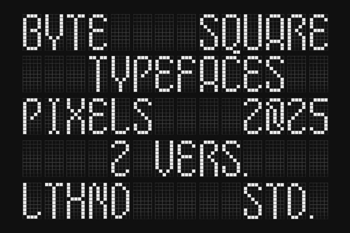 Byte Square Pixel Typeface, a Sans Serif Font by Letterhend Studio (Photo 12 of 12)