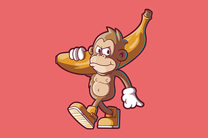 Hold my Banana!, an Animal Illustration by pedrors