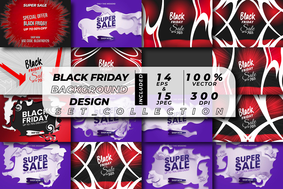 15 black friday background design, a Background Graphic by NJ Himel (Photo 1 of 16)
