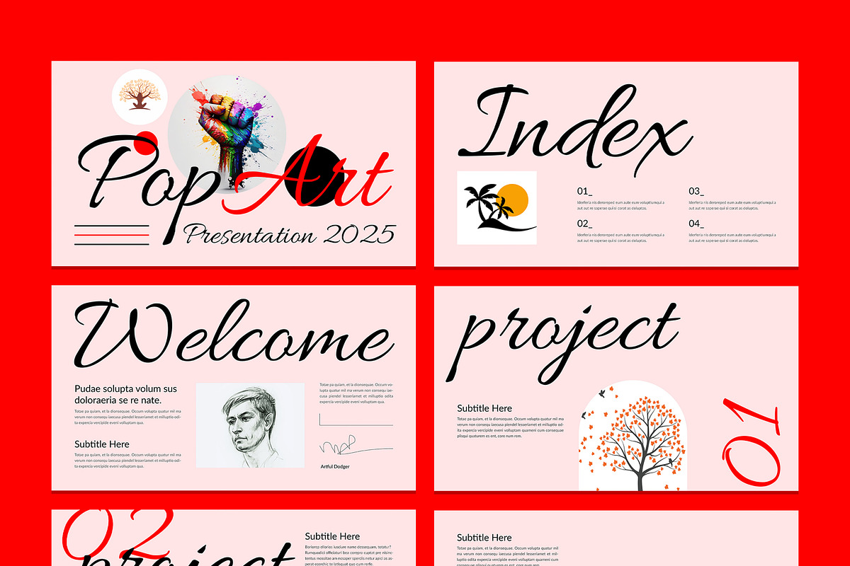 Pop Arts Presentation Layout, a Presentation Template by MightyDesign (Photo 3 of 7)
