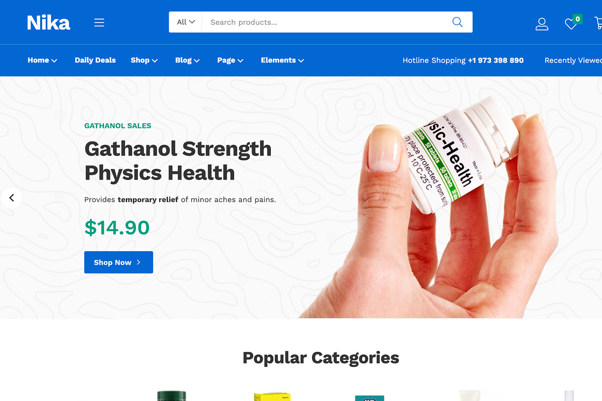 Medical Elementor WooCommerce Theme, a WordPress Template by UInstrument (Photo 7 of 9)