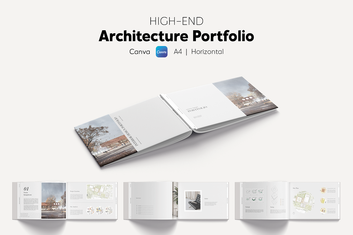 Canva Portfolio Template Landscape, a Presentation Template by yesitisprintable (Photo 1 of 10)