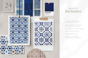 Morocco & Azulejos Seamless Patterns