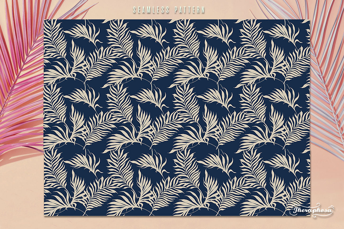 12JPG/EPS Tropical floral pattern, a Pattern Graphic by Theraphosath (Photo 21 of 25)