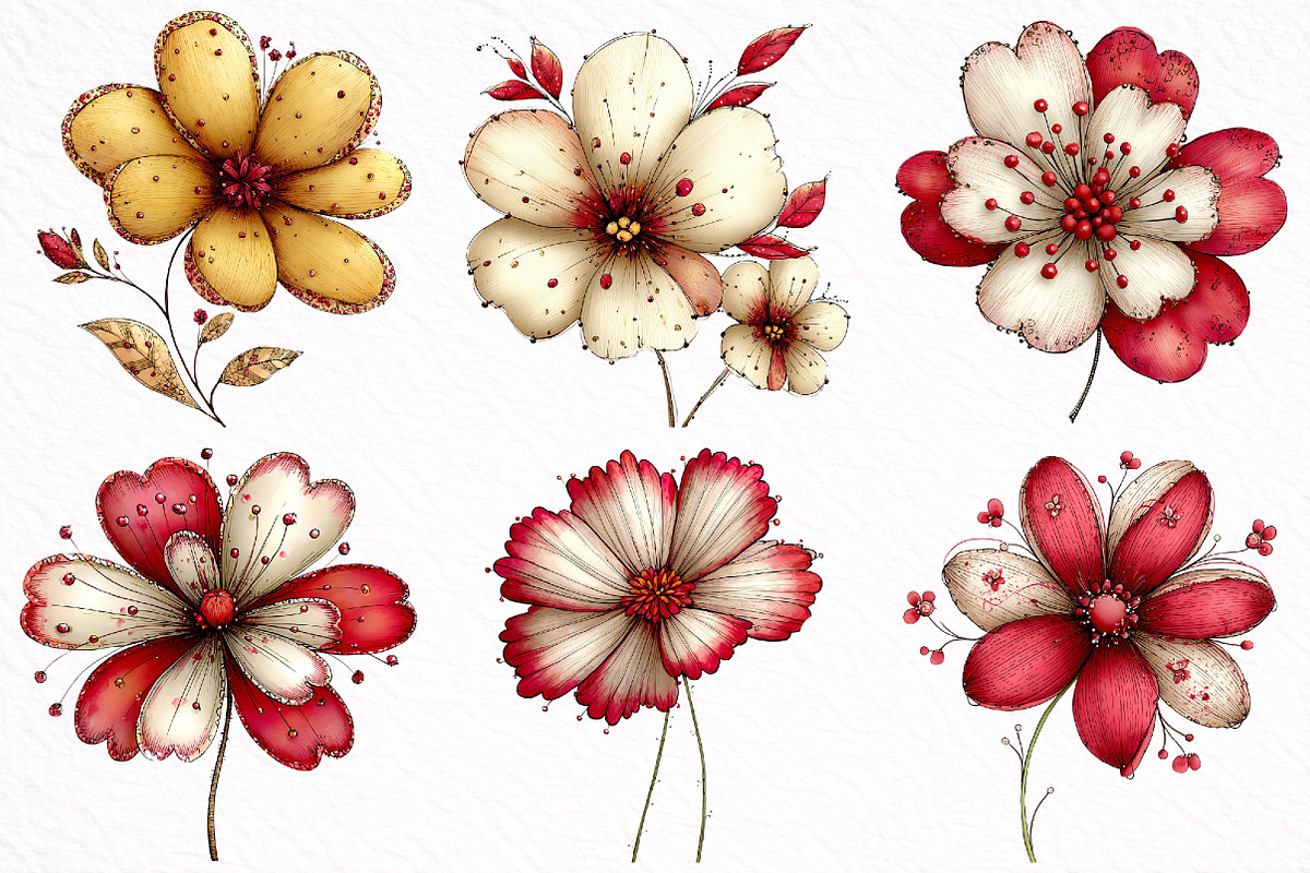 Watercolor Wildflower Clipart, an Illustration by DreamArtGraphic (Photo 3 of 8)