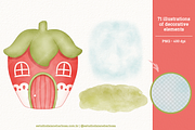 Strawberry - Cliparts Set, an Illustration by Estudio Daiane Barbosa (Thumbnail 4 of 10)