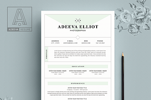 Modern Resume Template Elliot