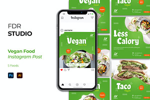 Vegan Food Instagram Post, a Social Media Template by FDR Studio