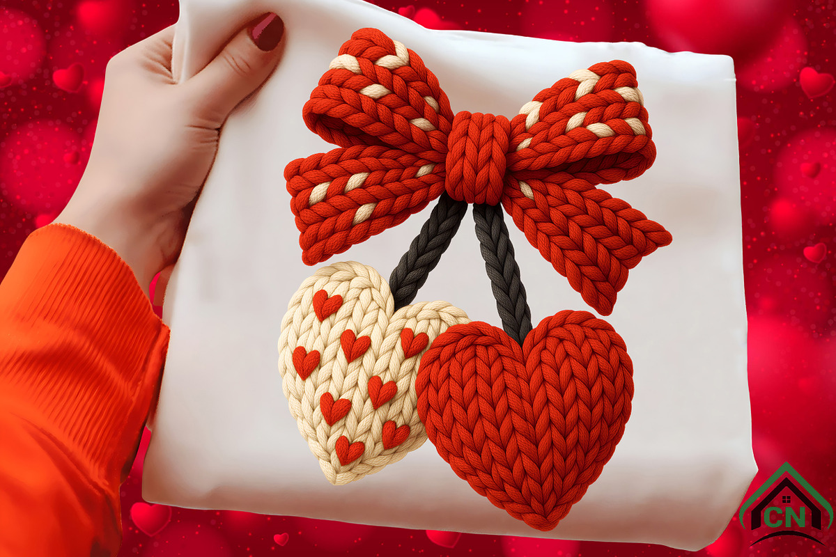 Faux Crochet Valentines Day Png, an Illustration by Craft Nest (Photo 1 of 7)